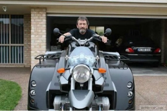 Unusual wheelchair motorcycle